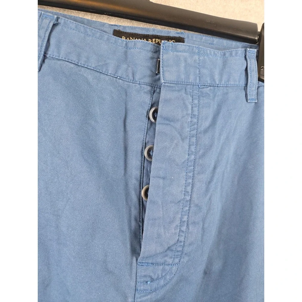 Banana Republic‎ Vintage 2001 Chino Pants 36x30 Royal Blue Wide Leg Button Fly
